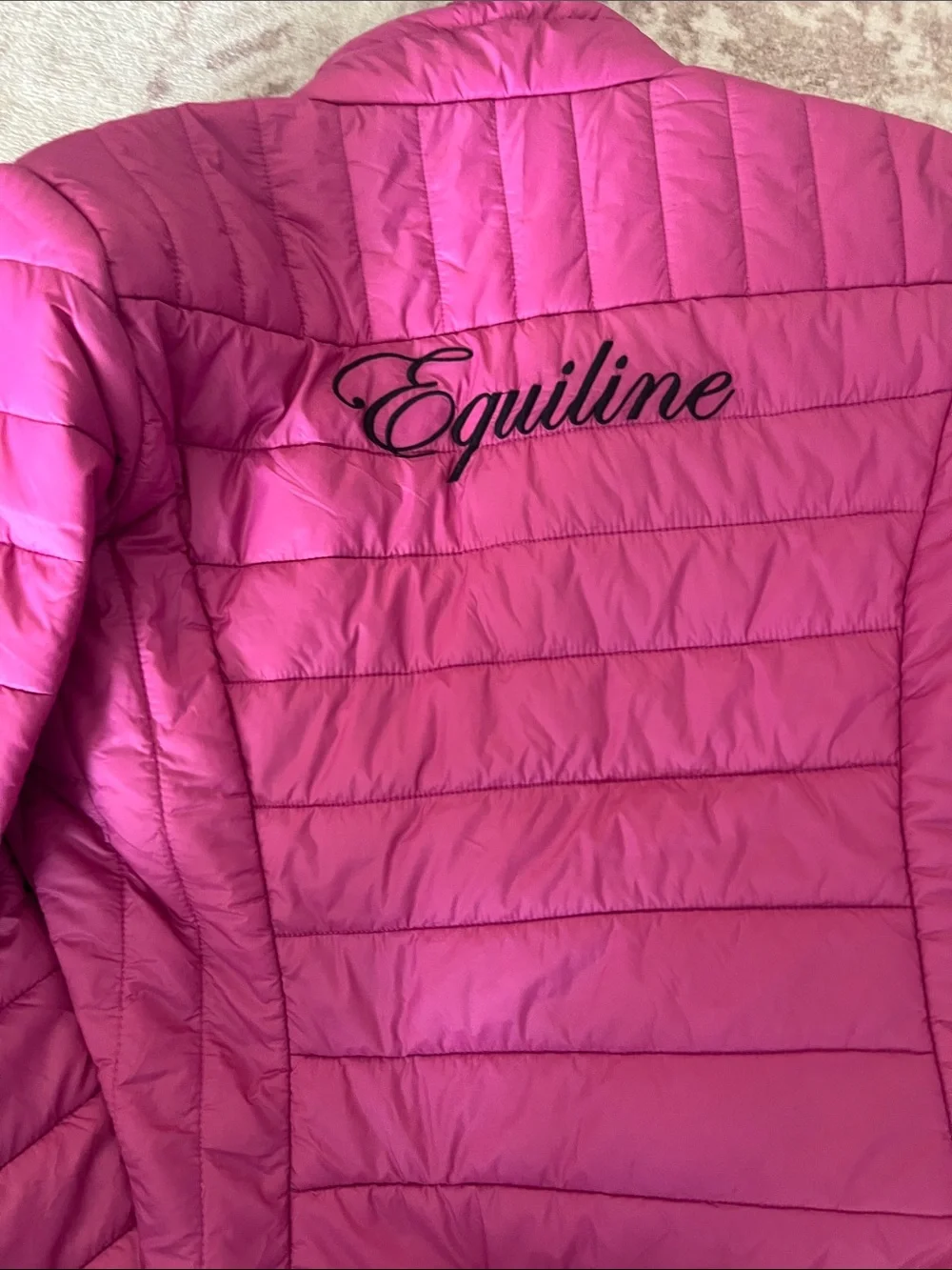 Equiline Women's Fuchsia Quilted Puffer Jacket